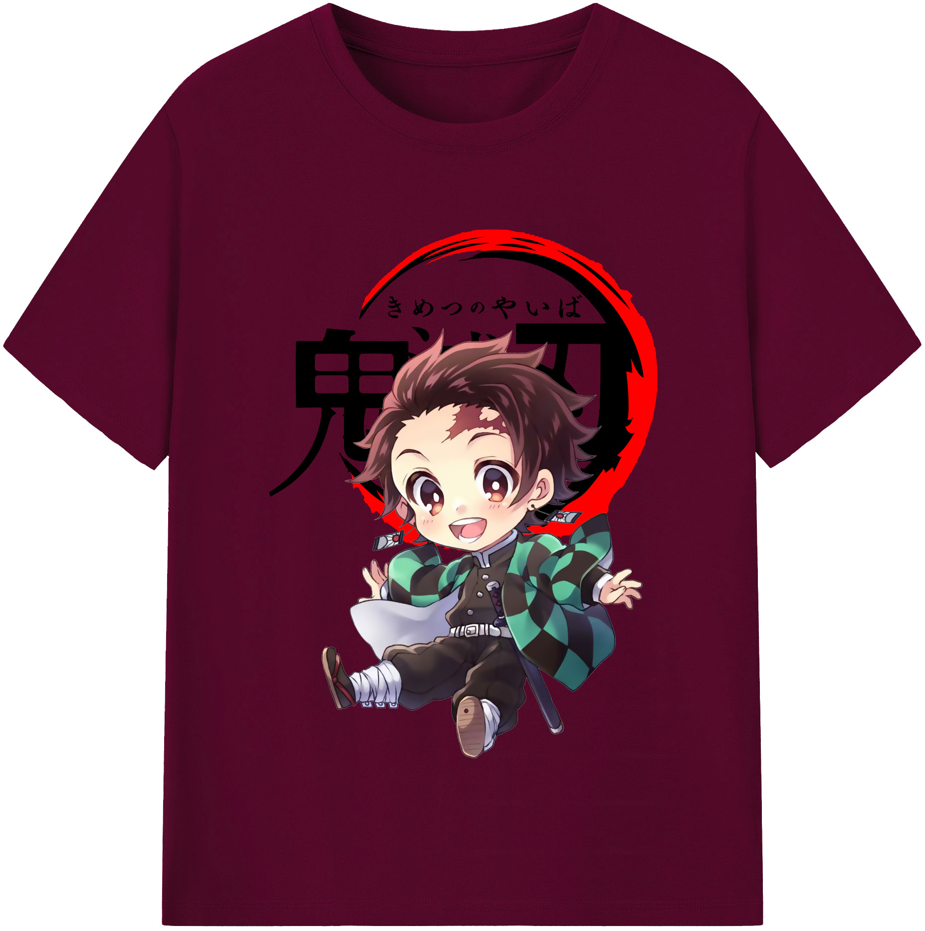 （画像用） 鬼滅の刃 竈門 炭治郎／かまど たんじろう Kamado Tanjirou レディースカジュアルプリントTシャツ（綿100％）